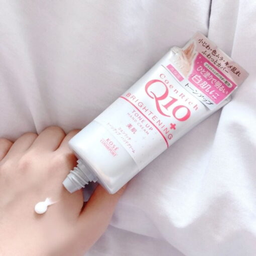 Kem dưỡng trắng da tay kose coenrich q10 brightening tone up hand cream