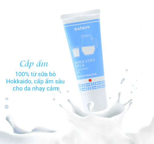 Gel rửa mặt sữa bò tươi naris nature hokkaido milk cleansing gel 100g