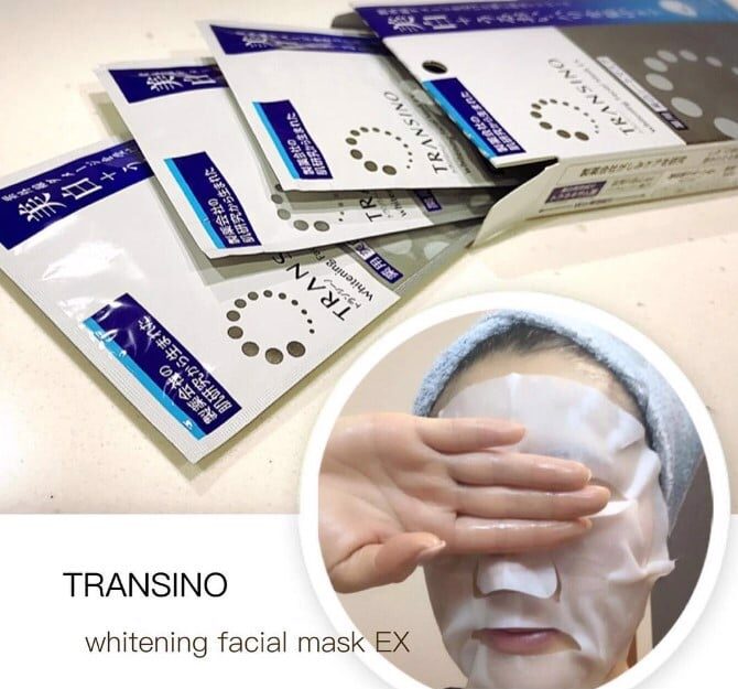 Mặt nạ dưỡng trắng da transino whitening facial mask ex