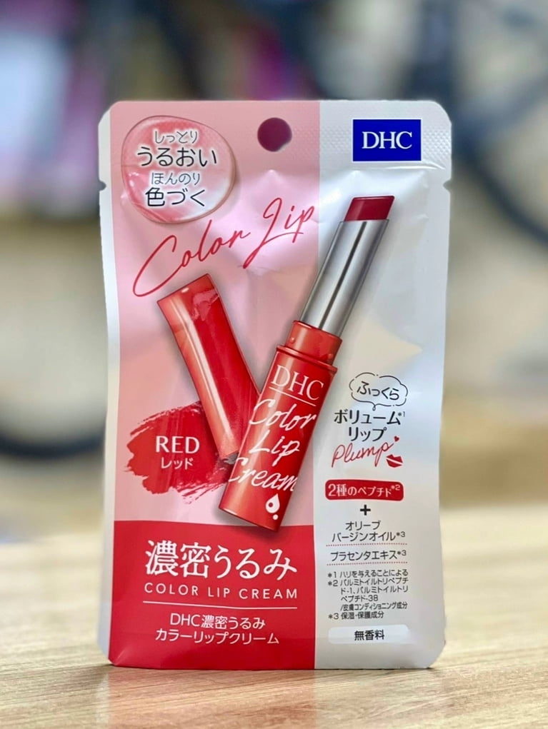 Son dưỡng môi có màu dhc color lip cream 1,5g #red - sắc đỏ