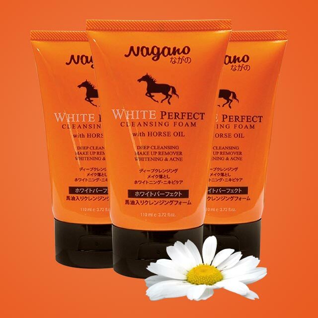 Sữa rửa mặt trắng da ngừa mụn chiết xuất dầu ngựa Nagano