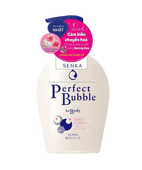 Sữa Tắm Dưỡng Ẩm Perfect Bubble 500ml Sữa tắm dưỡng ẩm Senka Perfect Bubble For Body Sweet Floral – 500ml