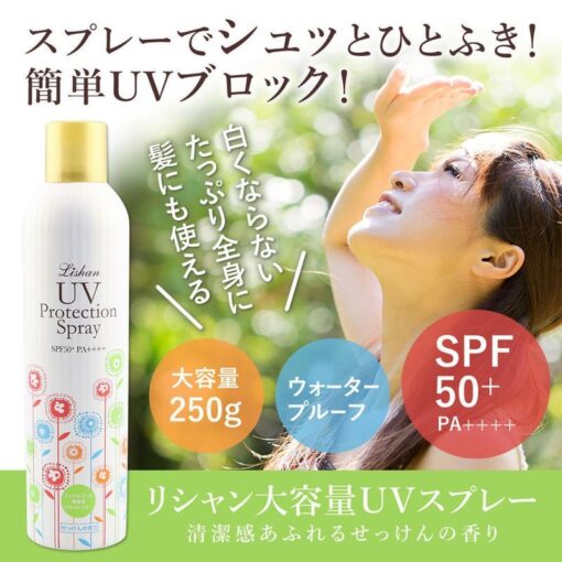 Xịt chống nắng lishan uv protection spray spf50