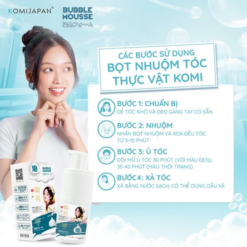 Thuốc nhuộm tóc dạng bọt bubble mousse dyed hair komi japan