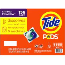 Viên Giặt Xả Tide Pods 3in1 Pacs Spring Meadow Thùng 156 Viên