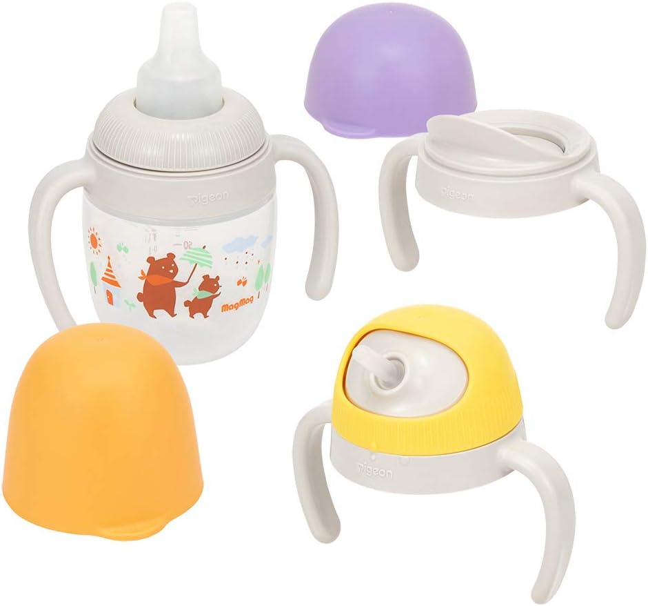 Bộ Bình Hút Pigeon MagMag Coron Cho Bé Từ 8 Tháng Tuổi Kèm Phụ Kiện