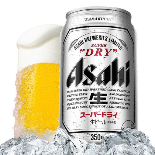 Bia asahi super dry 5% lon 350ml