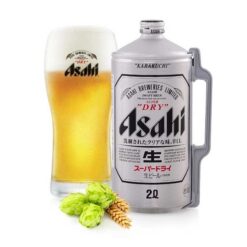 Bia asahi super dry 5% can 2 lít