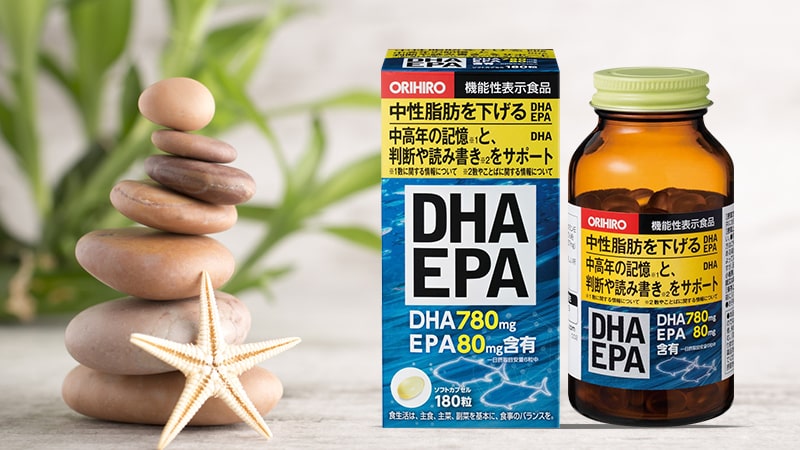 Review Các Loại DHA Của Nhật Tốt Nhất Hiện Nay Viên uống bổ não Orihiro DHA EPA Nhật Bản 180 viên