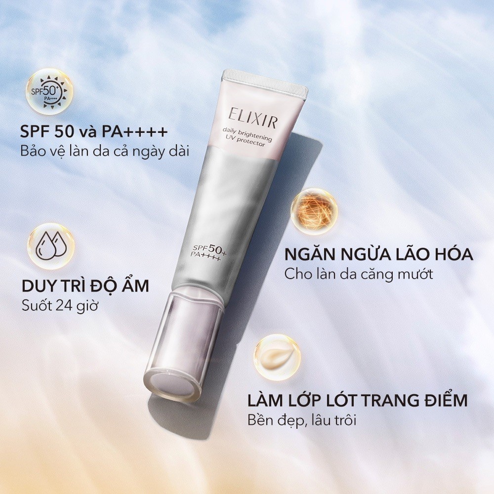 Sữa Chống Nắng Dưỡng Da Ngăn Ngừa Lão Hóa Elixir Daily Uv Protector SP+ Sữa Chống Nắng Dưỡng Da Ngăn Ngừa Lão Hóa Elixir Daily Uv Protector SP+